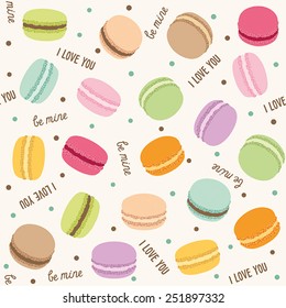 Macaroons seamless pattern