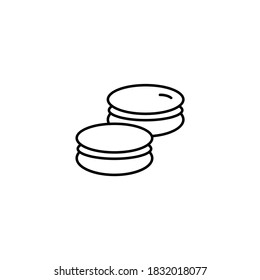 Macaroons simple de línea delgada ilustración vectorial