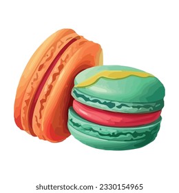 macaroons stacked for a sweet celebration icon isolated