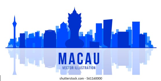 Macau city. China. vector illustration