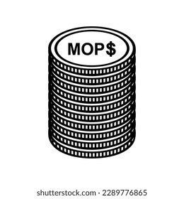 Macau Currency Symbol, Macanese Pataca Icon, MOP Sign. Vector Illustration