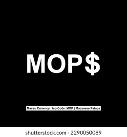 Macau Currency Symbol, Macanese Pataca Icon, MOP Sign. Vector Illustration