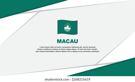 Macau Flag Abstract Background Design Template. Macau Independence Day Banner Cartoon Vector Illustration. Macau