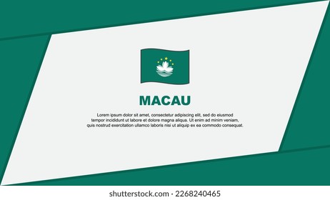 Macau Flag Abstract Background Design Template. Macau Independence Day Banner Cartoon Vector Illustration. Macau Banner