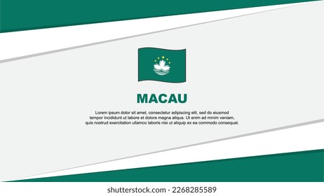 Macau Flag Abstract Background Design Template. Macau Independence Day Banner Cartoon Vector Illustration. Macau Design