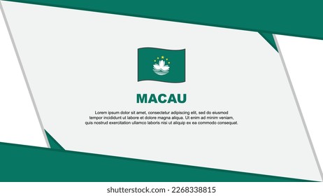 Macau Flag Abstract Background Design Template. Macau Independence Day Banner Cartoon Vector Illustration. Macau Independence Day