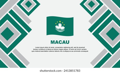 Macau Flag Abstract Background Design Template. Macau Independence Day Banner Wallpaper Vector Illustration. Macau