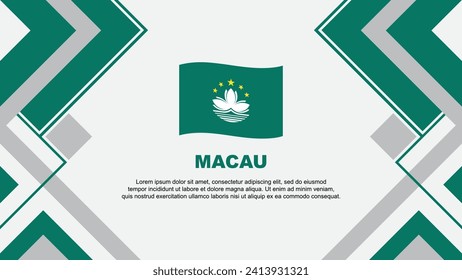 Macau Flag Abstract Background Design Template. Macau Independence Day Banner Wallpaper Vector Illustration. Macau Banner