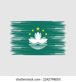 Ilustración del vector de pincel de bandera de Macao