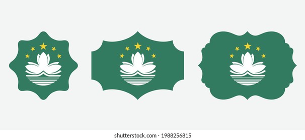 Bandera de Macao. ilustración vectorial de símbolo de icono plano