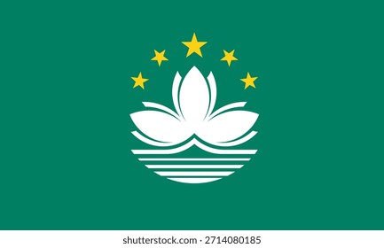 Icono de la bandera de Macao en alta calidad utilizado en el país de Macao