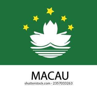 Arte vectorial de la bandera nacional de Macao