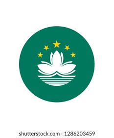 Macau flag, official colors and proportion correctly. National Macau flag. Vector illustration. EPS10. Macau flag vector icon, simple, flat design for web or mobile app.