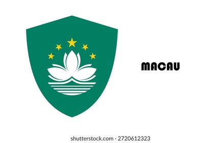 Bandera de Macao en forma de escudo (insignia)