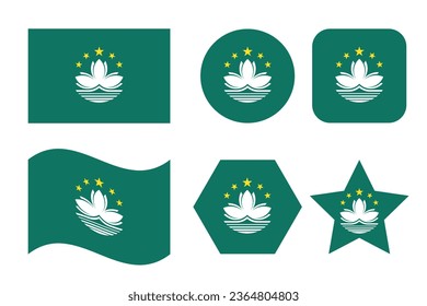 Macau flag simple illustration for independence day or election