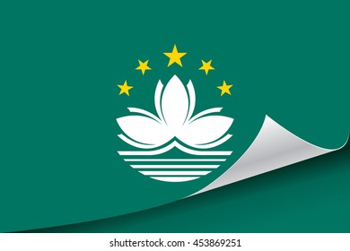 Macau flag vector illustration.