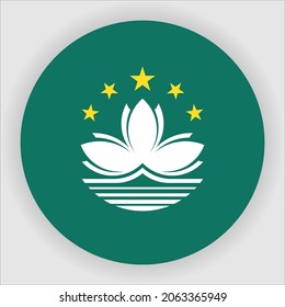 Icono de marca de país plano de Macao