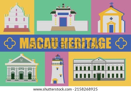 Macau Heritage and landmark icon