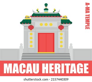 Macau Heritage And Landmark Icon, A-MA TEMPLE