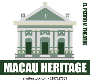 Macau Heritage And Landmark Icon, ,Dom Pedro V Theatre