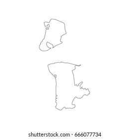 Macau map on the white background. Vector illustration