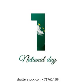 Macau National day. Vector illustration.