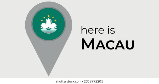 Icono del marcador de mapa de bandera nacional de Macao