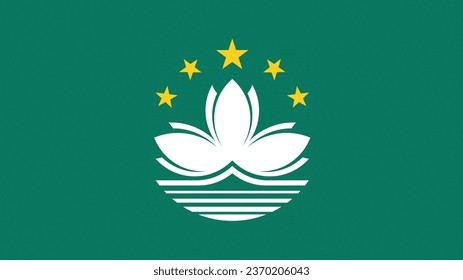 Macau National Flag. National Macau flag. Flag of Macau Vector graphics