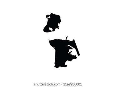Macau outline map state shape country borders