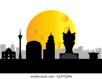 Macau skyline city