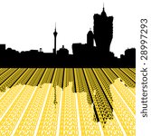 Macau Skyline with city text illustration