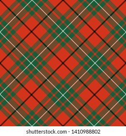 MacAulay Ancient Tartan. Diagonal cell, seamless pattern for fabric, kilts, skirts, plaids