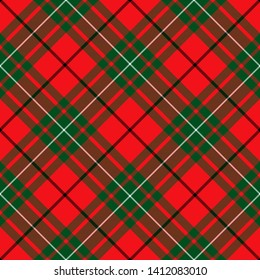 MacAulay Modern Tartan. Diagonal cell, seamless pattern for fabric, kilts, skirts, plaids