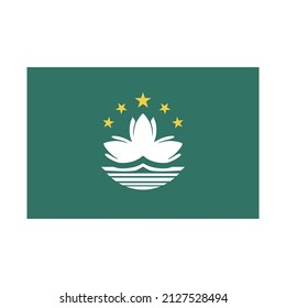 Bandera nacional de Macao. Vectores editables.