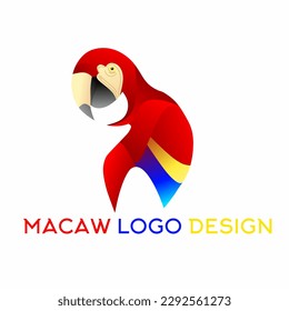 Macaw art logo vector design