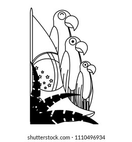 Macaw birds design