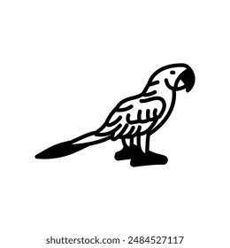 Icono de glifo de guacamayo, Ilustración vectorial