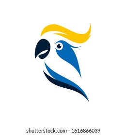 Macaw Head Logo Design Vector