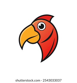 macaw head of vector illustration
