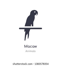 macaw icon. isolated macaw icon vector illustration from animals collection. editable sing symbol can be use for web site and mobile app