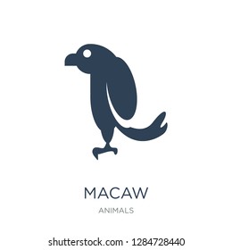 macaw icon vector on white background, macaw trendy filled icons from Animals  collection, macaw vector illustration
