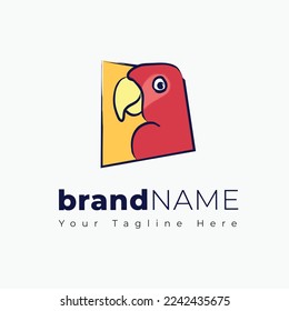 Macaw logo, Mascot logo, Macaw Illustration