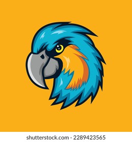 Macaw mascot esports logo template vector