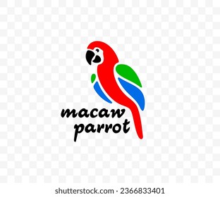 Macaw parrot, ara parrot, birds, animals, avian and parakeet, graphic design. Wildlife, nature, jungle, pet, fauna, feathered and rainforest, vector design and illustration