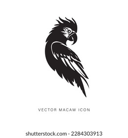 Macaw symbol icon silhouette logo 