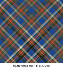 MacBeth Ancient Tartan. Diagonal cell, seamless pattern for fabric, kilts, skirts, plaids