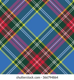 macbeth tartan kilt fabric textile diagonal pattern seamless.Vector illustration. EPS 10. No transparency. No gradients.