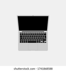 Macbook isolated on background. Laptop symbol modern, simple, vector, icon for website design, mobile app, ui. Vector Illustration