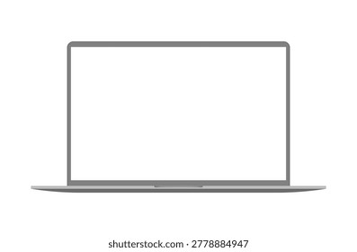 MacBook laptop device flat mockup design for product advertising and user interface. Vector illustration