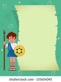 Maccabee With Scroll - Maccabee soldier with blank scroll. Eps10